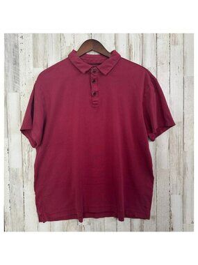 Banana Republic 100 Cotton Polo Shirt Size XL Burgundy EUC Preppy Academia